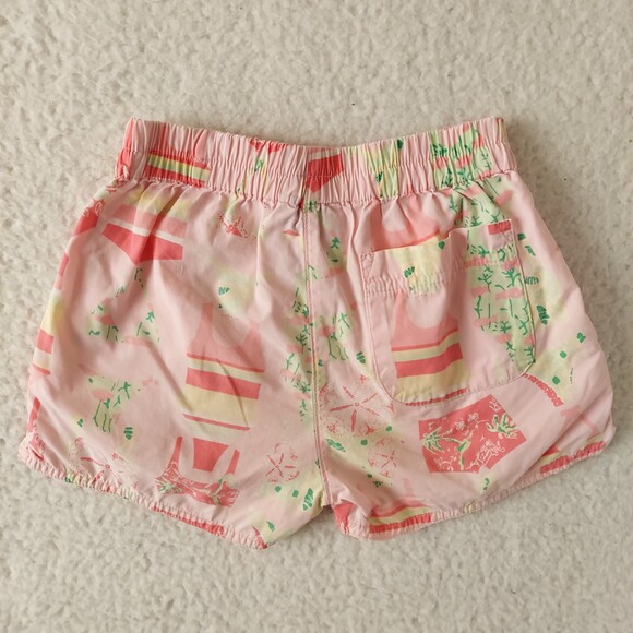 Lilly Pulitzer Shorts Swimsuit Print Pink Elastic Waistband Size 3T - Picture 2 of 11